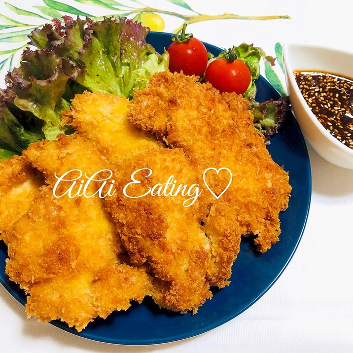 鶏胸肉でも柔らかい 簡単さくさくチキンカツ レシピ 作り方 By あいあい 楽天レシピ